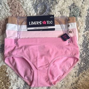 Limited Too Pink, Light Pink,White, and Tan Hipsters Set 4 Pack